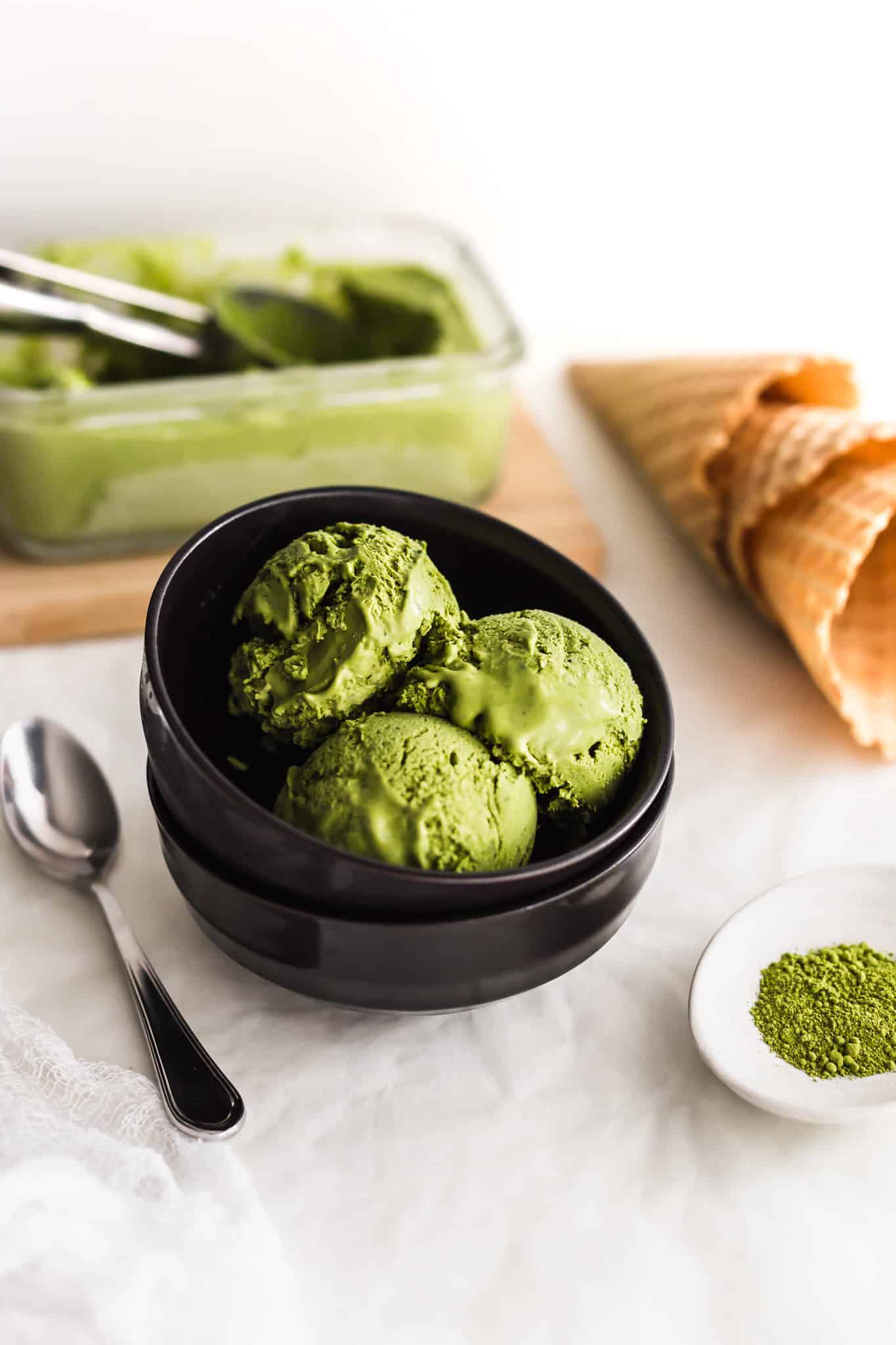 No-Churn Matcha Ice Cream | Sift & Simmer