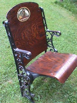 HIS MASTER'S VOICE  THEATRE CHAIR  EXTREMELY RARE!