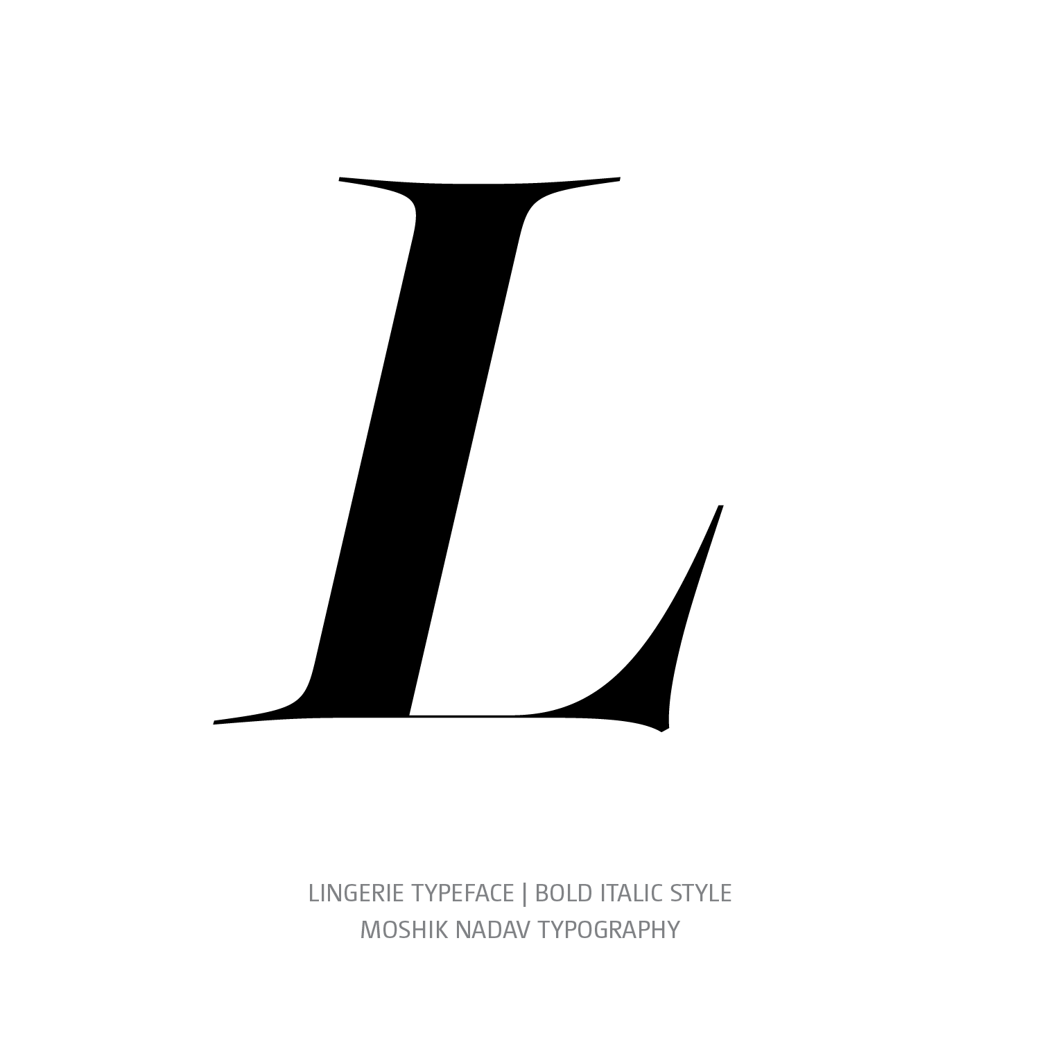 Lingerie Typeface Bold Italic L