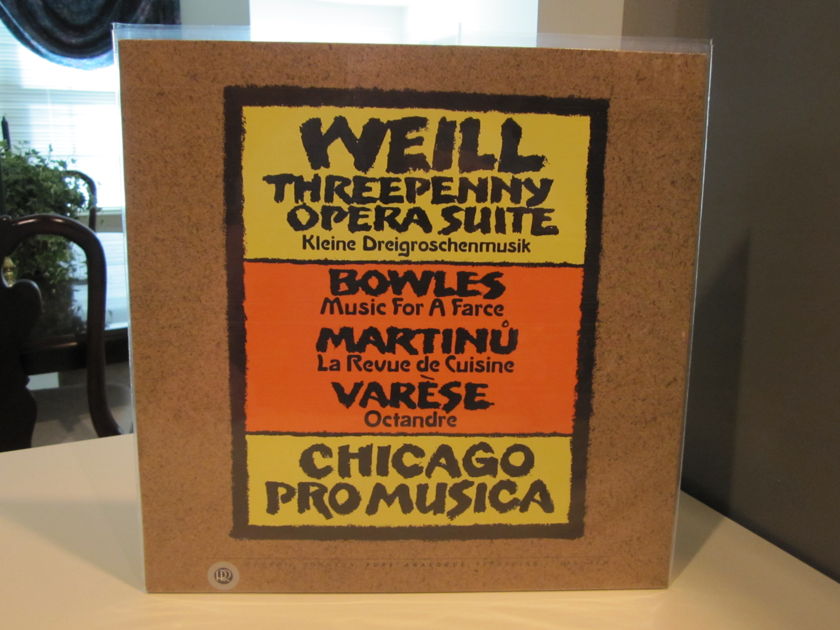 CHICAGO PRO MUSCIA  WEILL, THREEPENNY OPERA, REFERENCE RECORDINGS LP