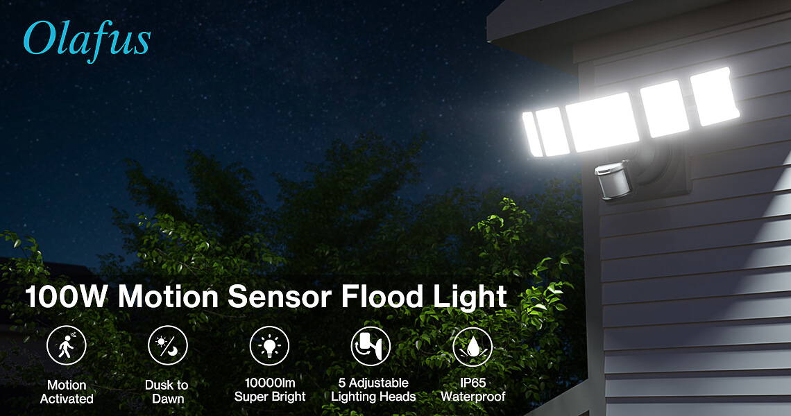 55W Motion Sensor & Dusk to Dawn Lights