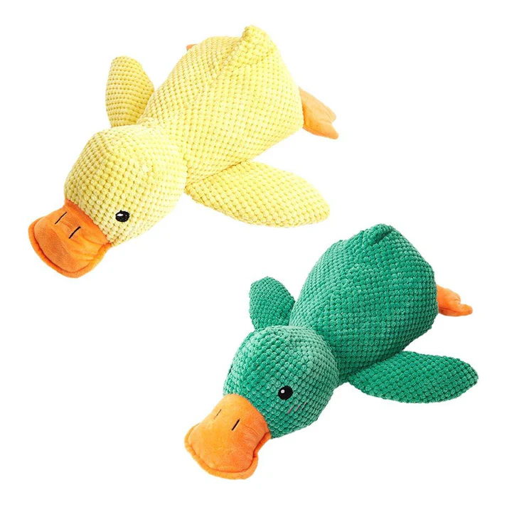 Plush Cartoon Duck Dog Toy Interactive Squeaky Pet Toy Durable Fun Chew Toy - Image 4