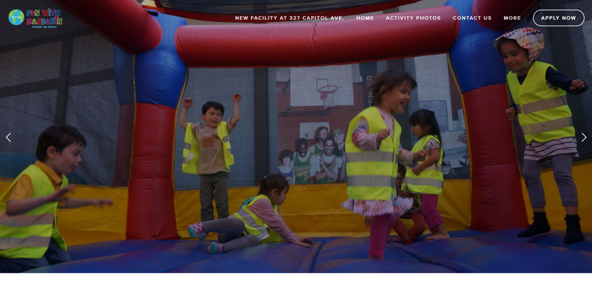 Screenshot of Fun With Mandarin Preschool and Daycare, from the childcare & daycare websites collection.