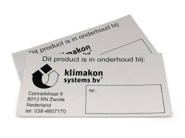 Kenplaat stickers