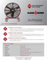 Clean Burn AirMobile AMS Portable Floor Fan Flyer