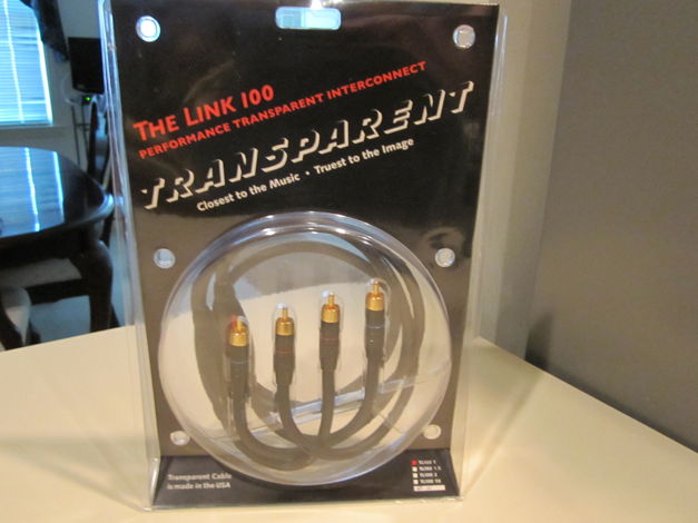 TRANSPARENT AUDIO THE LINK 100, 1 METER, RCA INTERCONNECTS