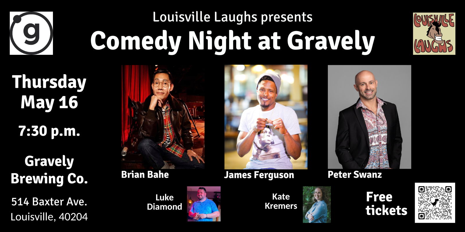 May 16 Comedy Night at Gravely promotional image