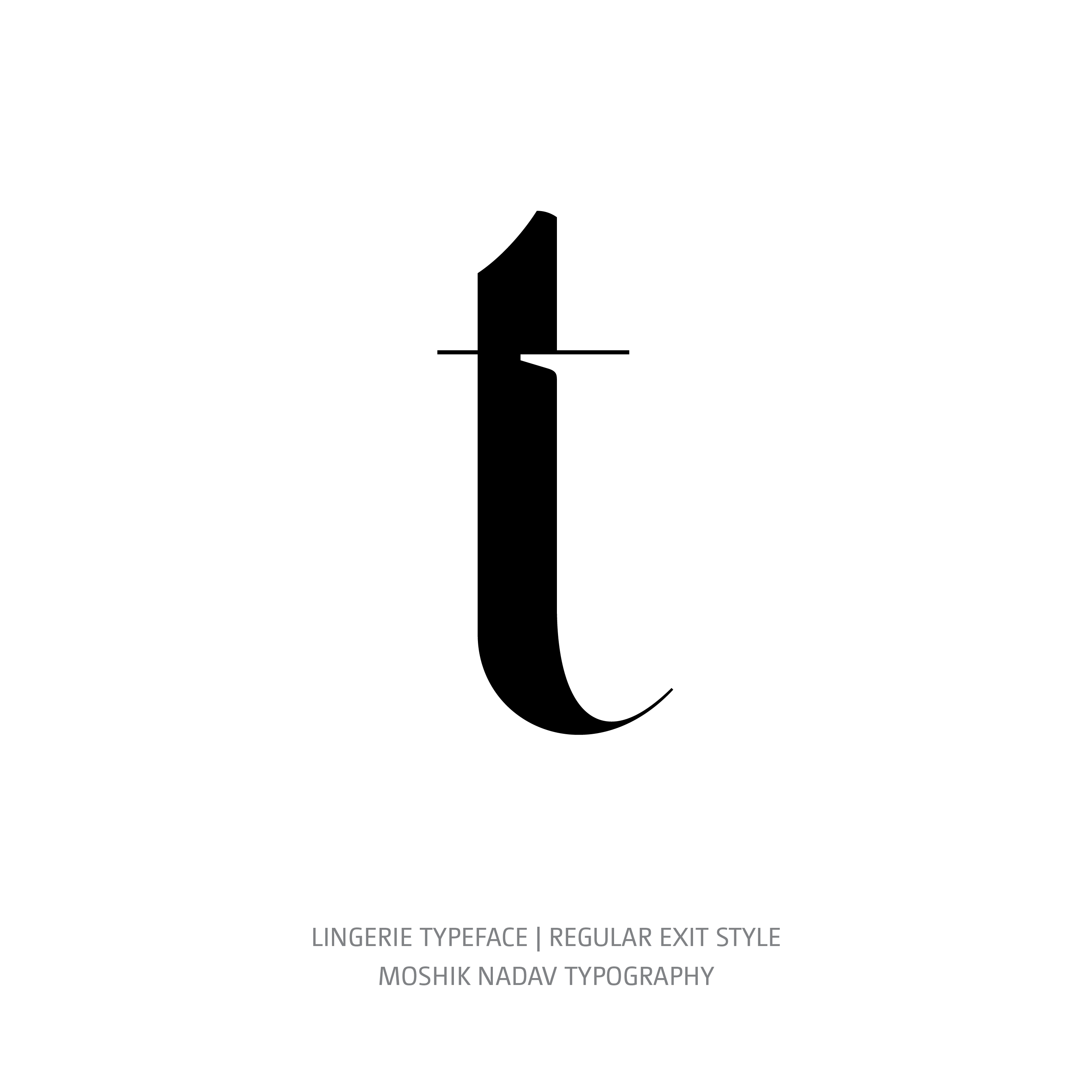 Lingerie Typeface Regular Exit t