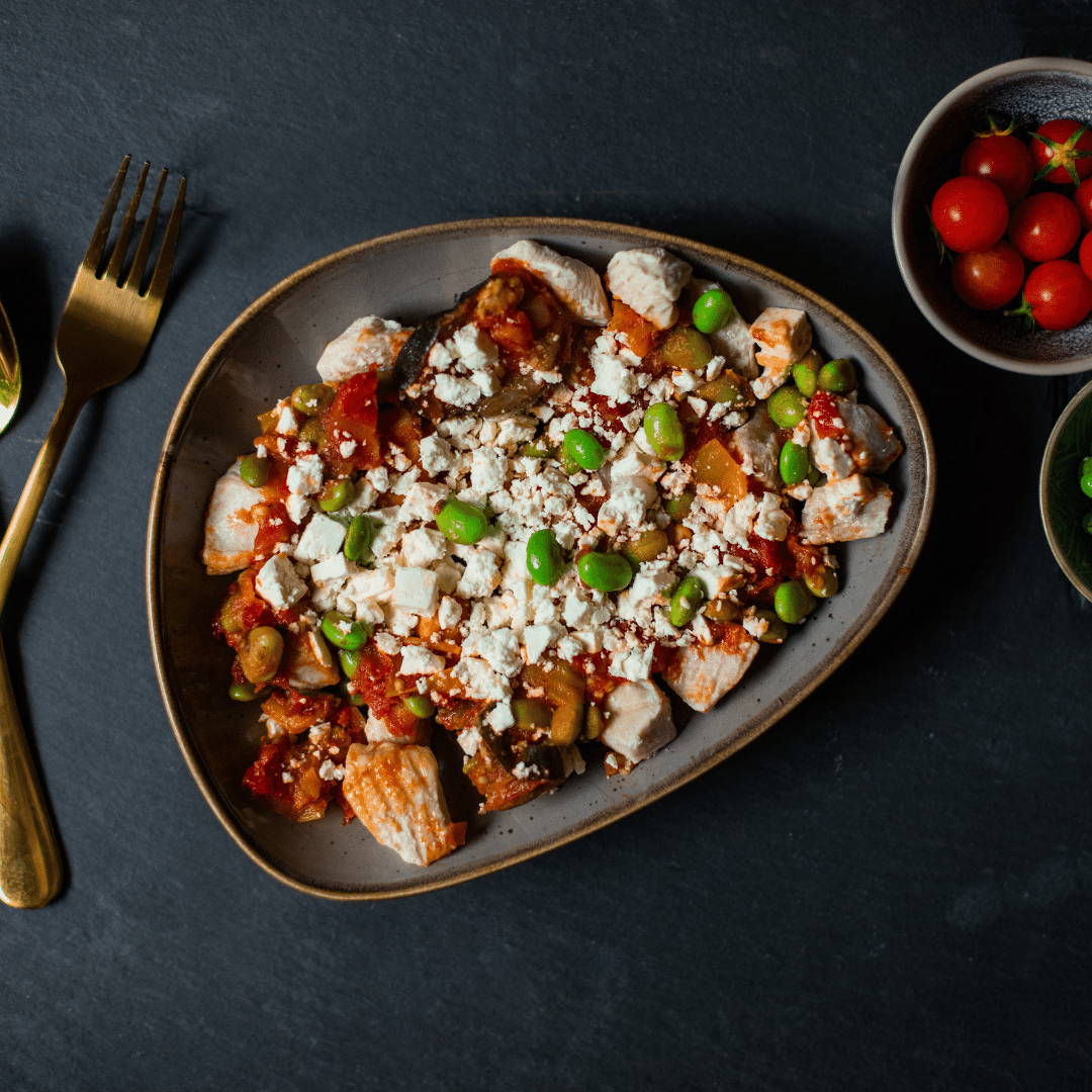 Poulet aux légumes et au fromage blanc