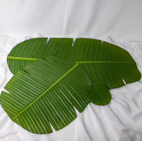 Banana Leaf Coaster (6 Pack) - Realistic Artificial Flowers and Greenery - Image 2
