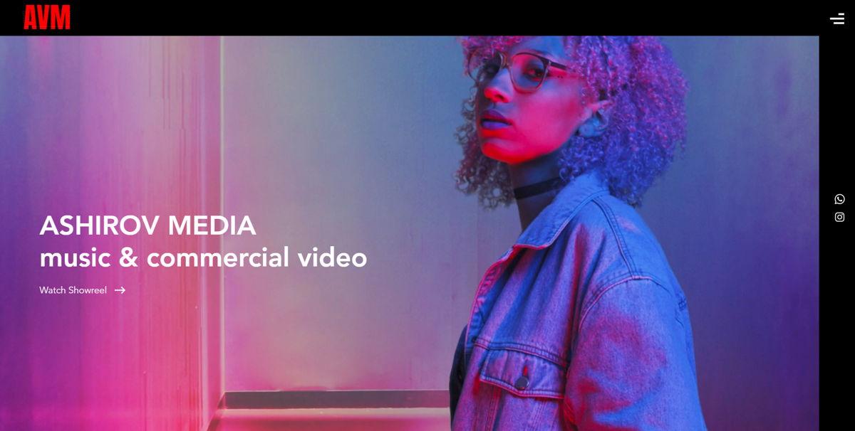 Screenshot of Ashirov Media, from the videography websites collection.