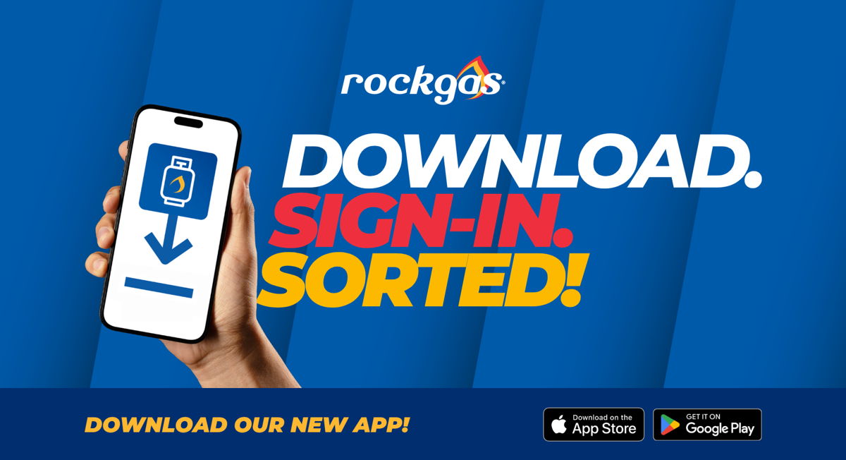 Screenshot of Rockgas app, from the app websites collection.