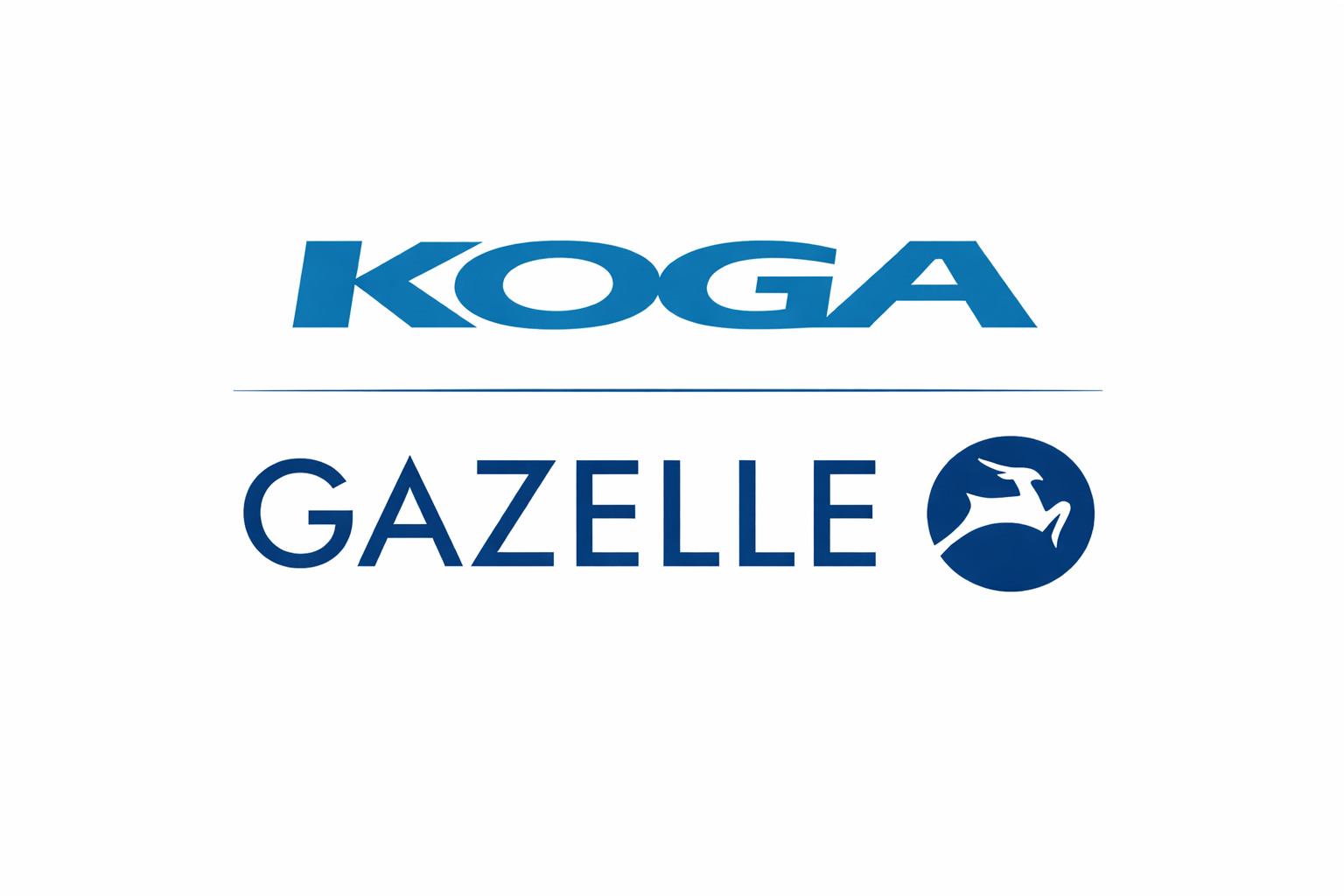 Koga vs Gazelle e-bike logo vergelijking – officiële merklogo’s boven elkaar voor fietsreview en vergelijking tussen premium Nederlandse fietsmerken