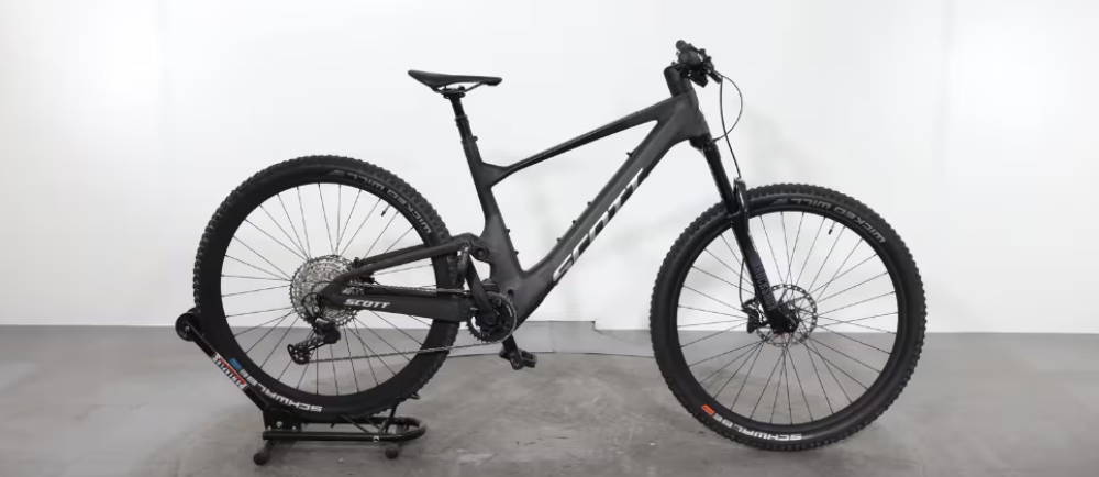 a Scott Lumen eRIDE full suspension electric mountain bike