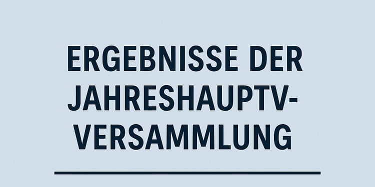 Ergebnisse der Jahrshauptversammlung