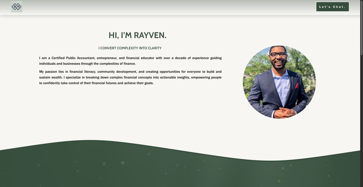 Screenshot of Rayven J. Moore, from the accountant websites collection.