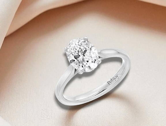 Shop oval diamond engagement rings. Pobjoy Diamonds