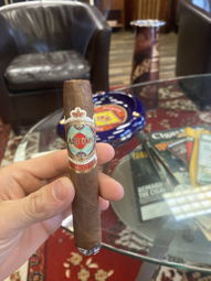 First cigar of the day with Diet Coke 