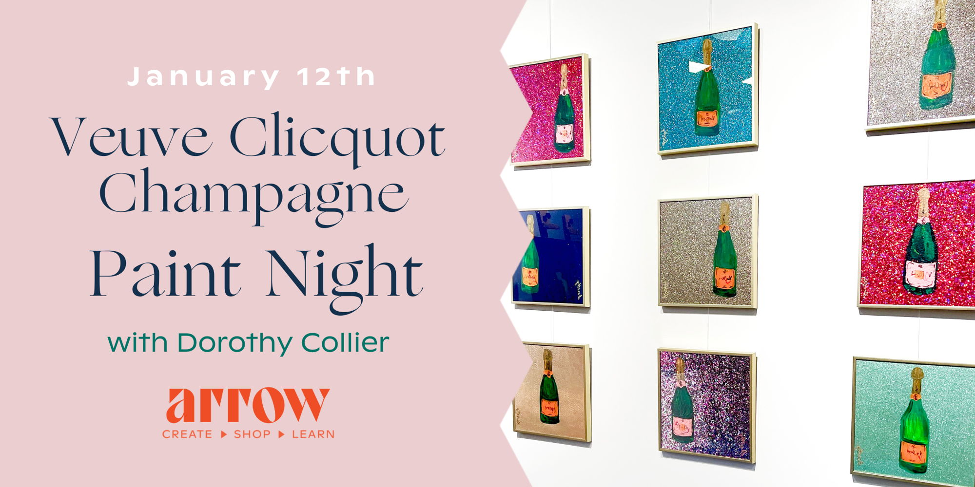 Veuve Clicquot Champagne Paint Night with Dorothy Collier promotional image