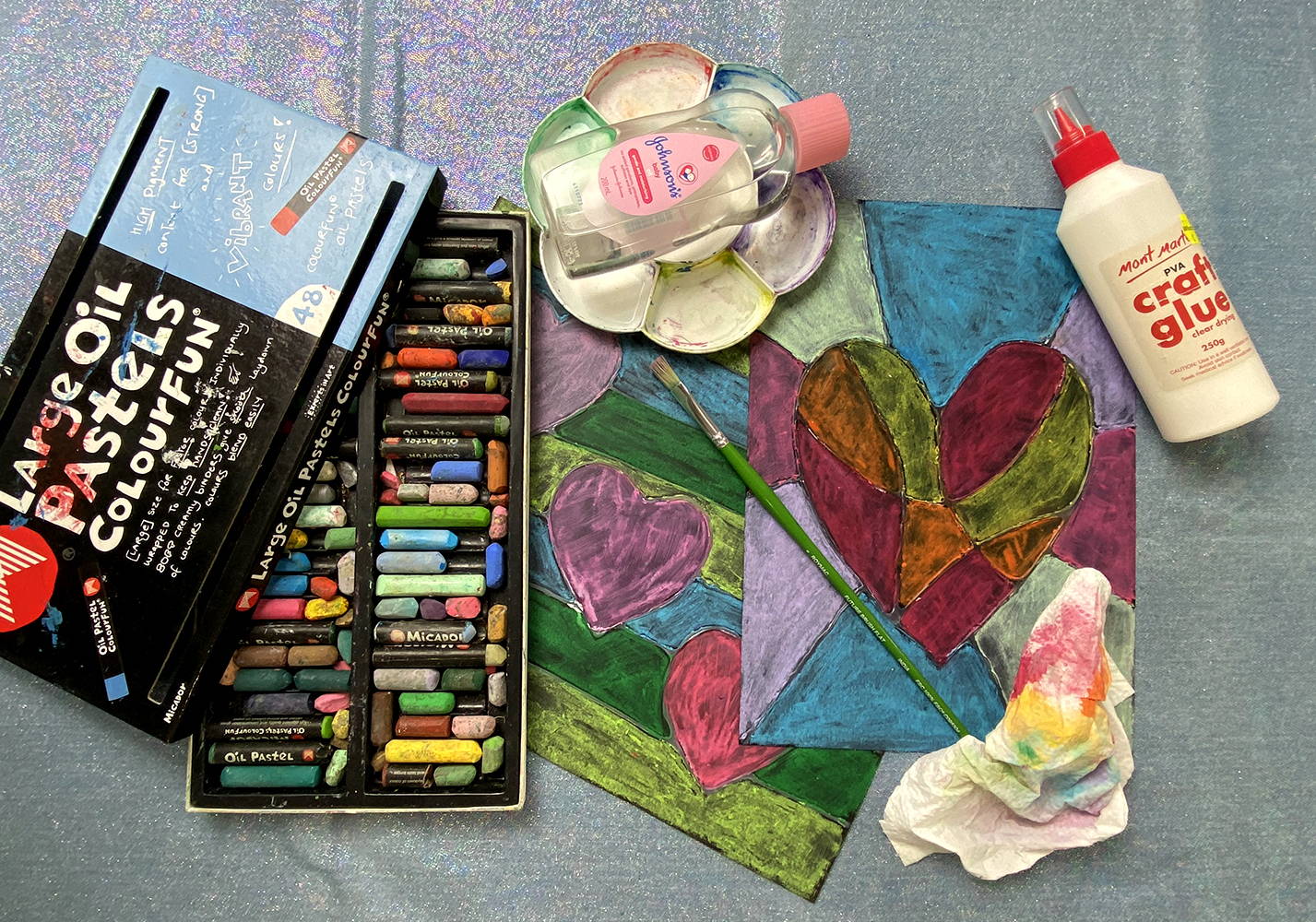 valentines heart art project for kids