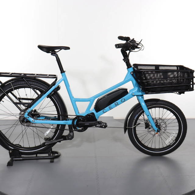 CERO One cargo electric bike in sky blue