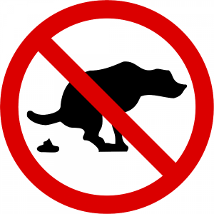 Векторный знак «Собакам гадить запрещено»