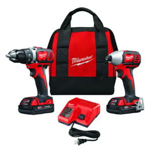 Milwaukee M18 Cordless Brushed 2 Tool Drill/Driver and Impact Driver Kit