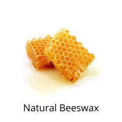two squares of beeswax on white background