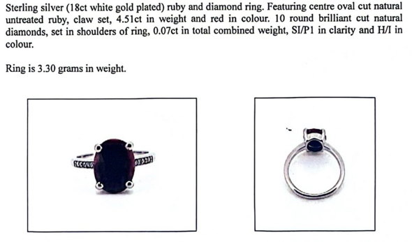 Natural Ruby & Diamond Ring (4.51ct)