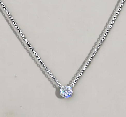 Diamond solitaire pendant necklace - Pobjoy Diamonds