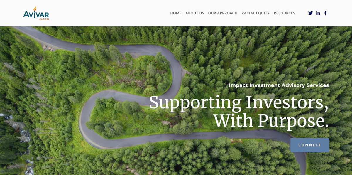 Screenshot of Avivar Capital, from the financial advisor websites collection.
