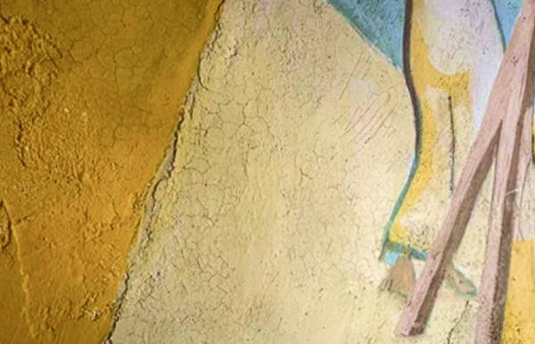 Alligator Cracks in a Fresco
