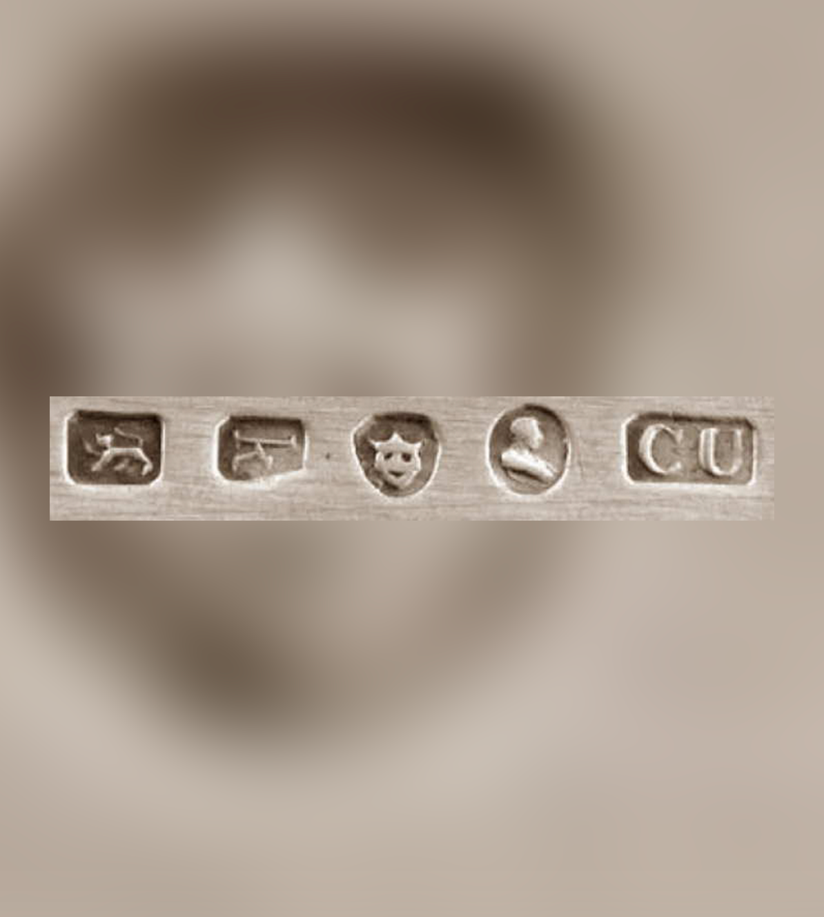 Cutshing Canton Chinese Export Silver Mark hallmark, Cutshing CU