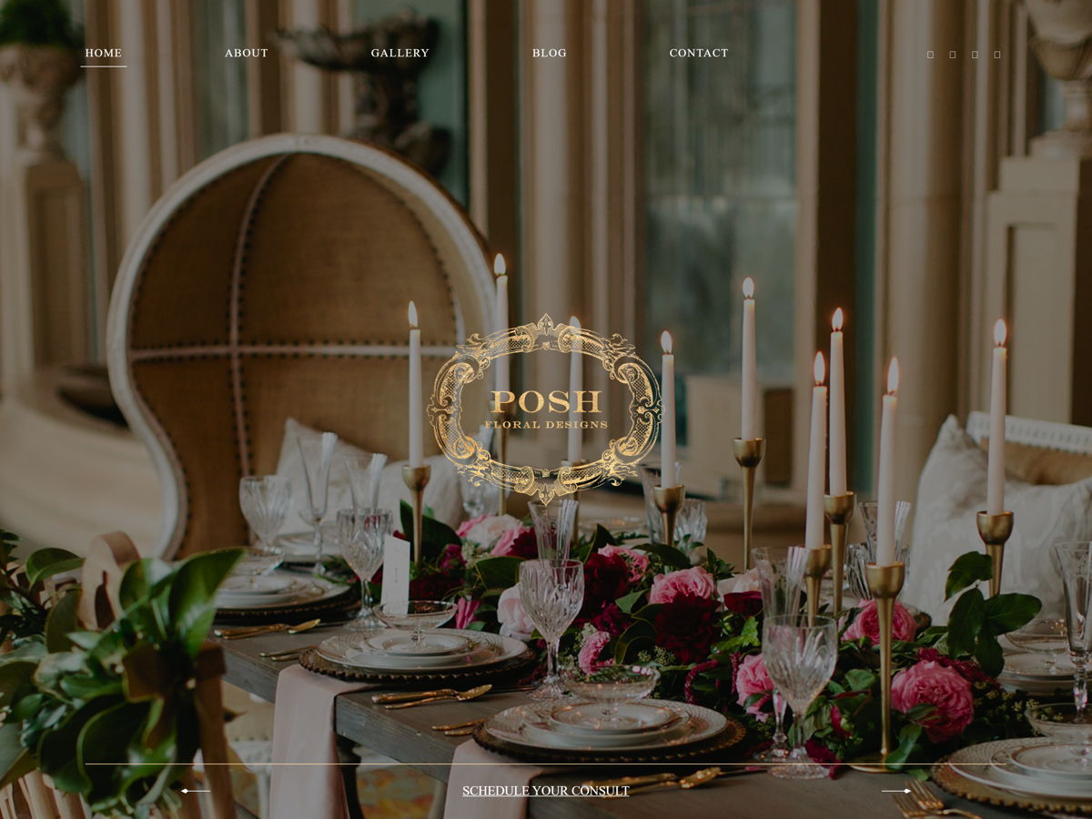 Screenshot of Posh Floral Designs, from the florist & flower shop websites collection.