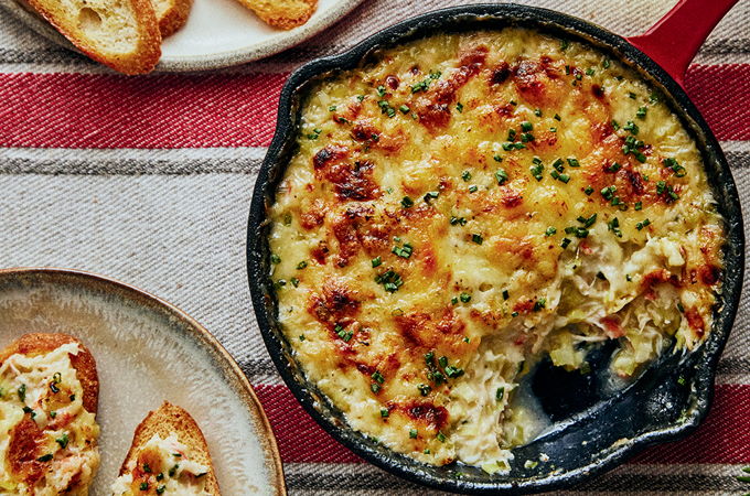 Trempette chaude au crabe