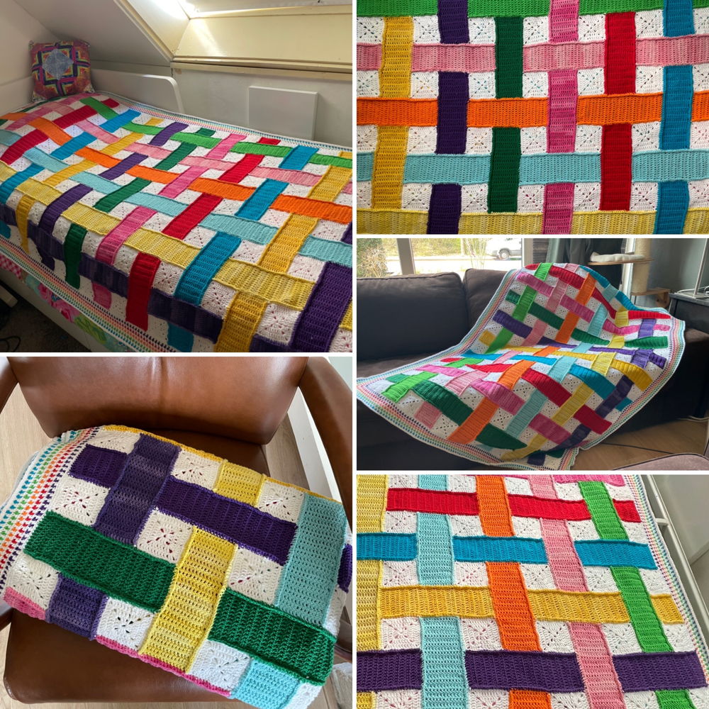 Pattern: Crocheted woven blanket