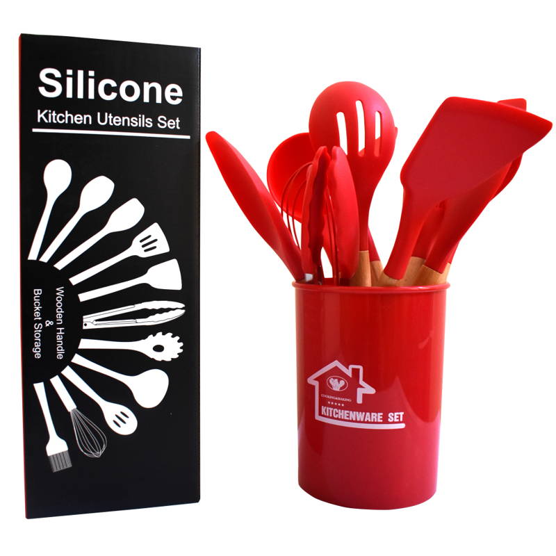 set utensilios de cocina silicona
