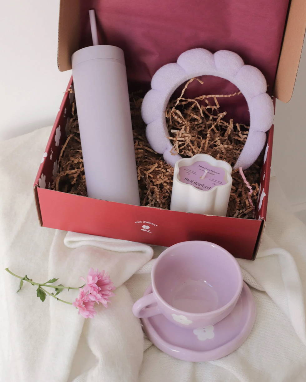 Boite cadeau lilas