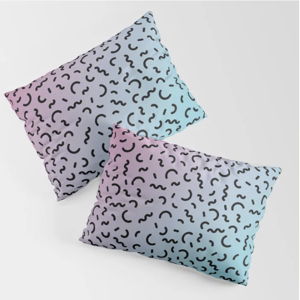 Memphis pattern 50 - 80s / 90s Retro Pillow Sham