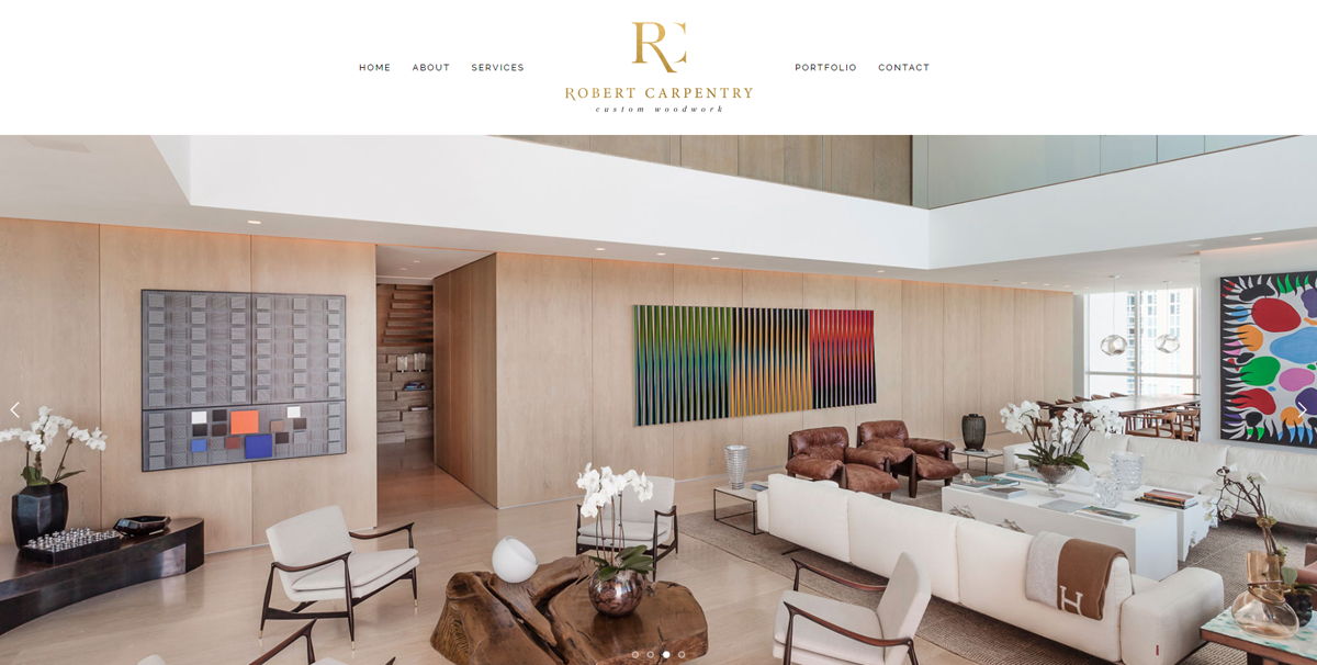 Screenshot of Robert Carpentry, from the contractor websites collection.