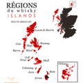 Carte région du Whisky Islands localisation de la distillerie écossaise Isle of Arran Gin Company