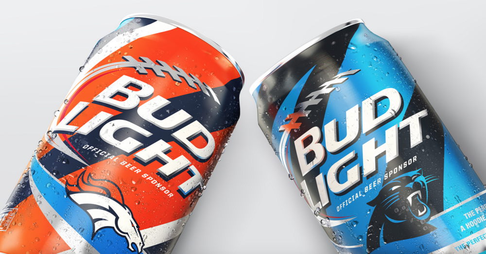 Bud Light NFL Cans Dieline Design, Branding & Packaging Inspiration