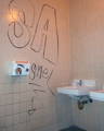 graffiti safewipes remove graffiti from bathroom wall