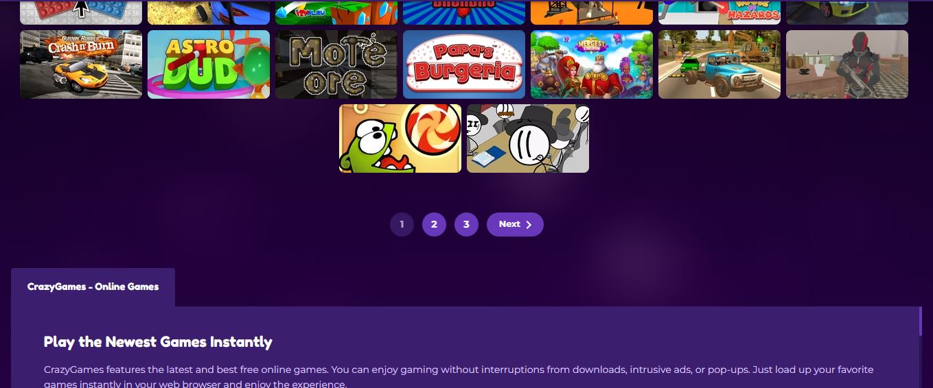 CrazyGames product / service