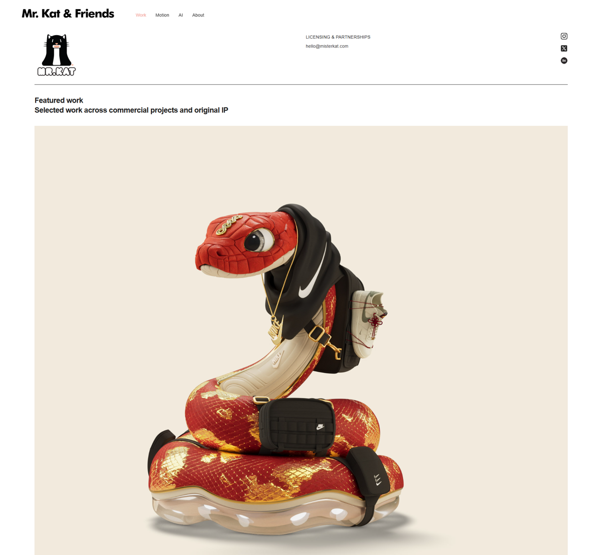 Screenshot of Mr. Kat, from the 3d artist portfolios collection.