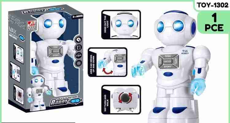 Multi Function Robot With Light & Sound (Random Column and Designs will be sent)