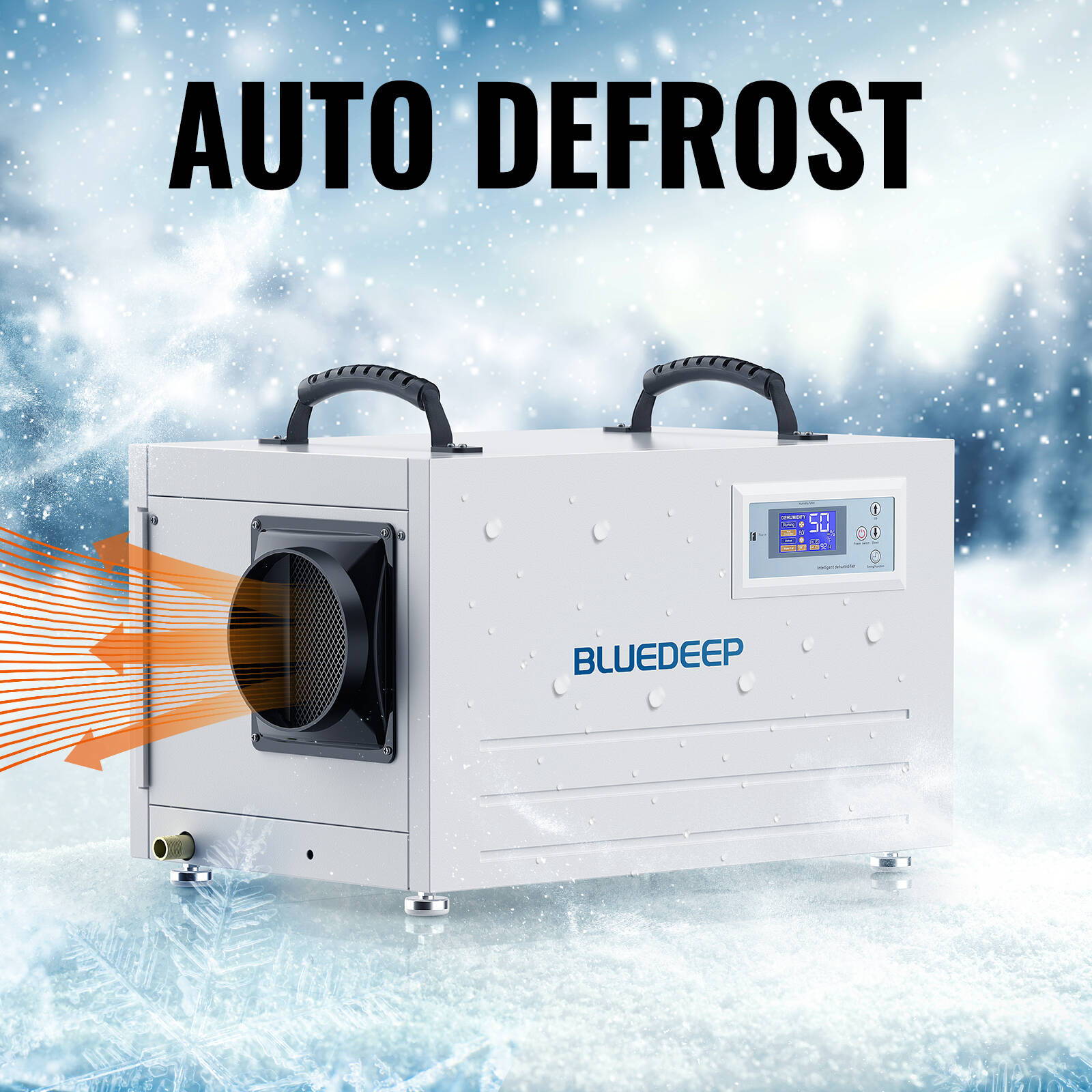 145 Pints Auto Defrost Commercial Dehumidifier - Bluedeep DK145 – BLVEDEEP