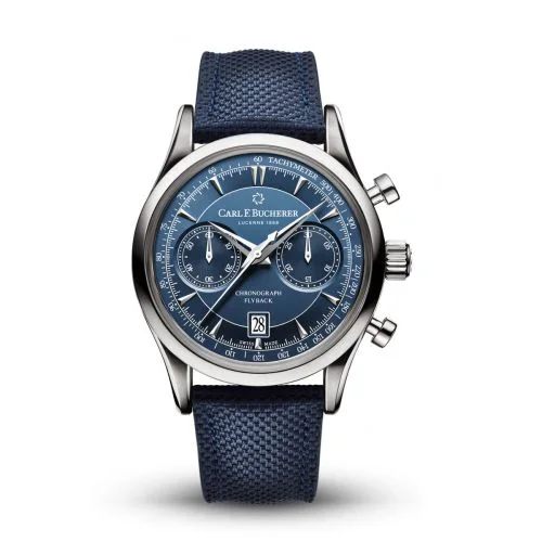 Manero Flyback Stainless Steel / Blue