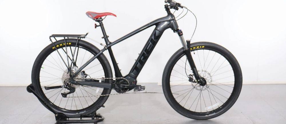 Trek Powerfly e-MTB on a stand