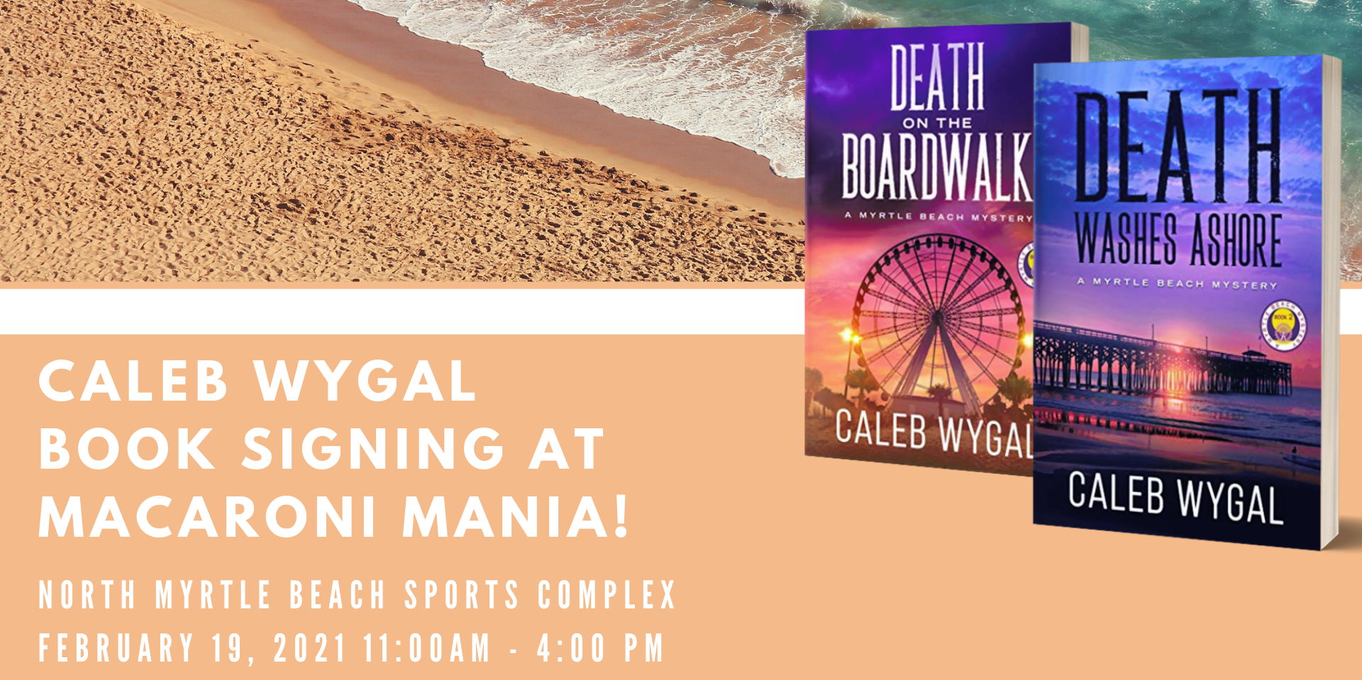 Caleb Wygal Book Signing at Macaroni Mania! promotional image